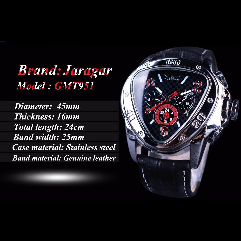 Мужские спортивные механические наручные часы с циферблатом в форме треугольника