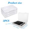 Набор из 3 органайзеров для файлов формата А4, прозрачные пластиковые прямоугольные ящики для хранения на столе с откидной крышкой, многоцелевая неводонепроницаемая коробка для документов