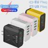 Многопортовое зарядное устройство 100 Вт: 2 USB + 2 порта PD, вилки EU/US/UK, Сверхбыстрая зарядка