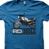 RD350 Yamaha с жидкостным охлаждением Мотоцикл Байкер Ретро Винтаж Печатная футболка 9045 Унисекс Футболка