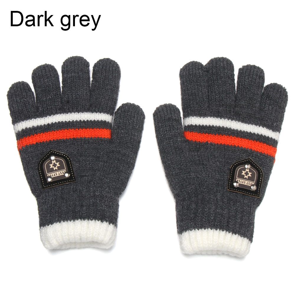 Winter Autumn Boys Girls Warm Thick Children Kids Gloves Full Finger Knitted Gloves Mittens