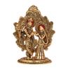 Gold Plated Metal Radha Krishna Statue - Radha Krishan Idol Showpiece Figurine for Home Office Temple Pooja Decor Gift (Set of 1)