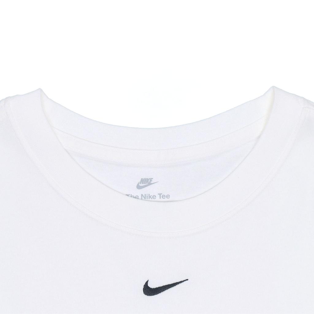 Nike Спортивная одежда Essential Boxy Logo Crew Neck Повседневная футболка Женская Топы Белый DD1238-100
