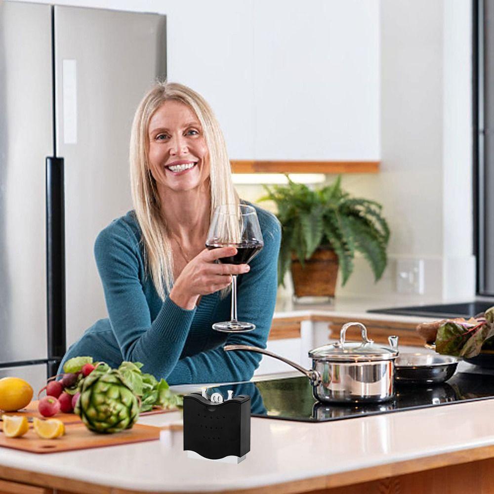 Semi-automatic Hercules Toothpicks Dispenser Black Toothpick Box Toothpick Holder Dining Table