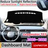 Накладка на приборную панель автомобиля для Leapmotor T03 ~2024 2025, подкладка Leap Motor, противоскользящий коврик, солнцезащитный коврик, ковер, аксессуары