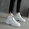 Flat Booties Women Snow Boots Padded Ankle White Sneakers Warm Short Barrel Winter 2024 Furry Shoes for Women Footwear Shoe Boot