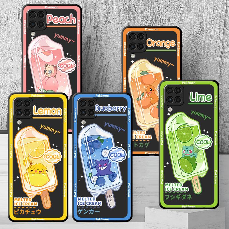 Чехол Pokemon IceCream Pikachu для Samsung Galaxy A52 A12 A32 A51 A21s A71 A13 A53 A22 A31 A72 A03 A02s A41 черный чехол для телефона