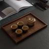 Поднос для чая из черного ореха в японском стиле, прямоугольный поднос для десерта, подставка для торта, деревянная посуда, легкое роскошное украшение для подноса для кофе