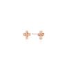 Bacio Baci 14K Cross Petite Earrings Pink Gold G21FE0254