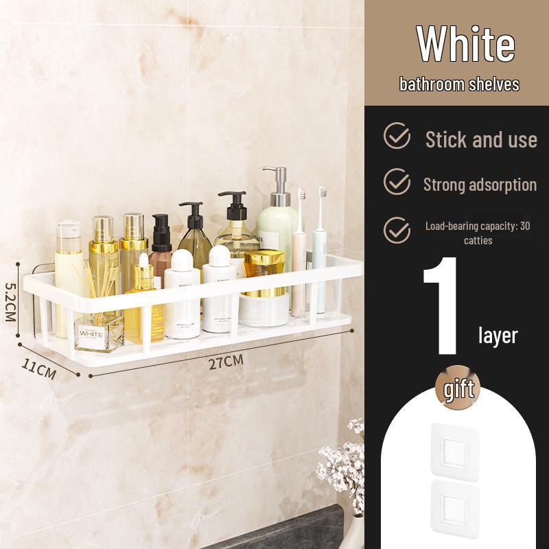 Угловая полка для ванной и держатель для полотенец без сверления