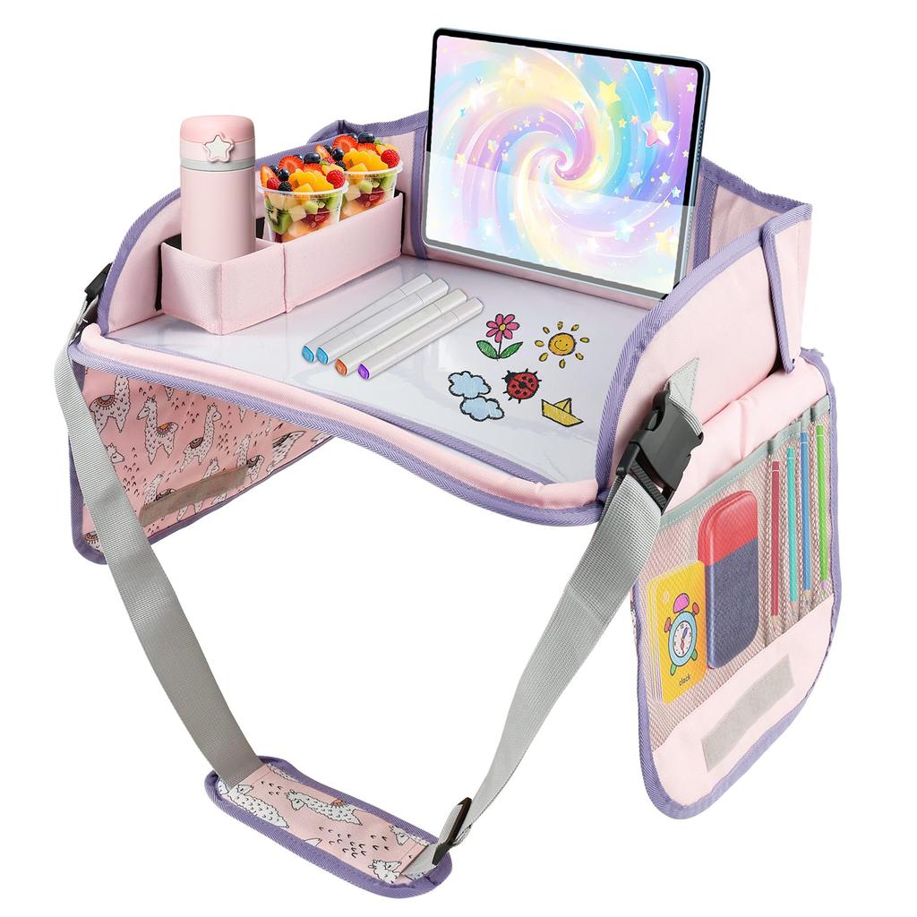 Car Tray Table for Kids Cars Seat Travel Tray Portable Drawing Board Play Pallet Cars Seat Detachable Lap Trays Carseat Table Trays for Kids in Car