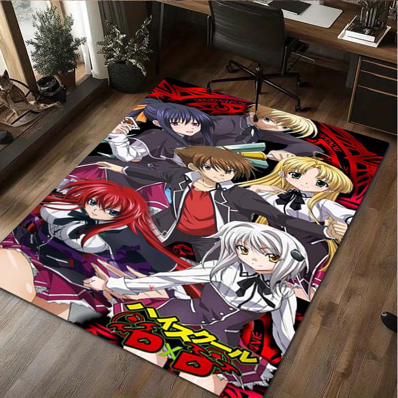 High School Dxd Carpet Office Decorative Carpet For Living Room Bedroom Door Mat Floor Rug Computer Chair Area Rug