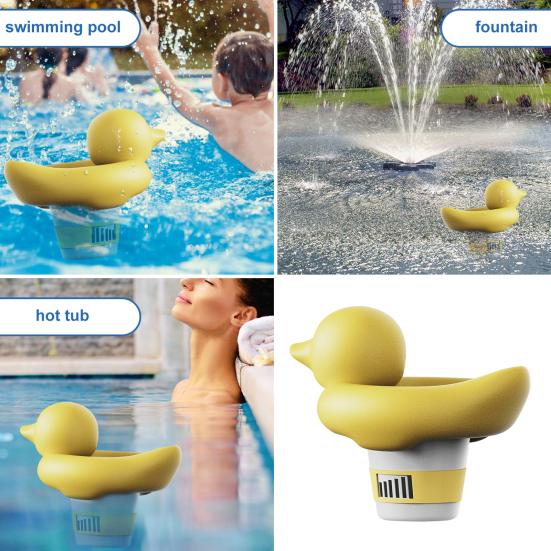 Диспенсер для таблеток для бассейна, простой в эксплуатации, в форме мультяшной утки, шипучий диффузор для таблеток, аксессуары для бассейна