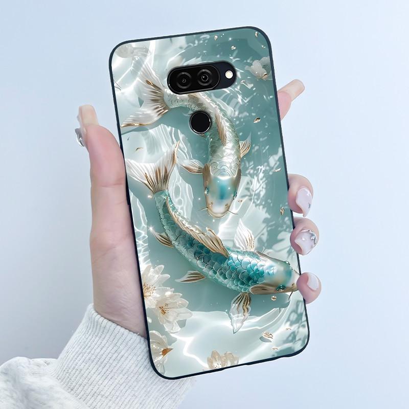 Чехол для LG Q70 Корпус LM-Q730N Роскошный Милый Кролик Любовь Смешной Ультратонкий ТПУ Черный Силикон Мягкий Чехол для LGQ70 Q 70 Чехол для Телефона
