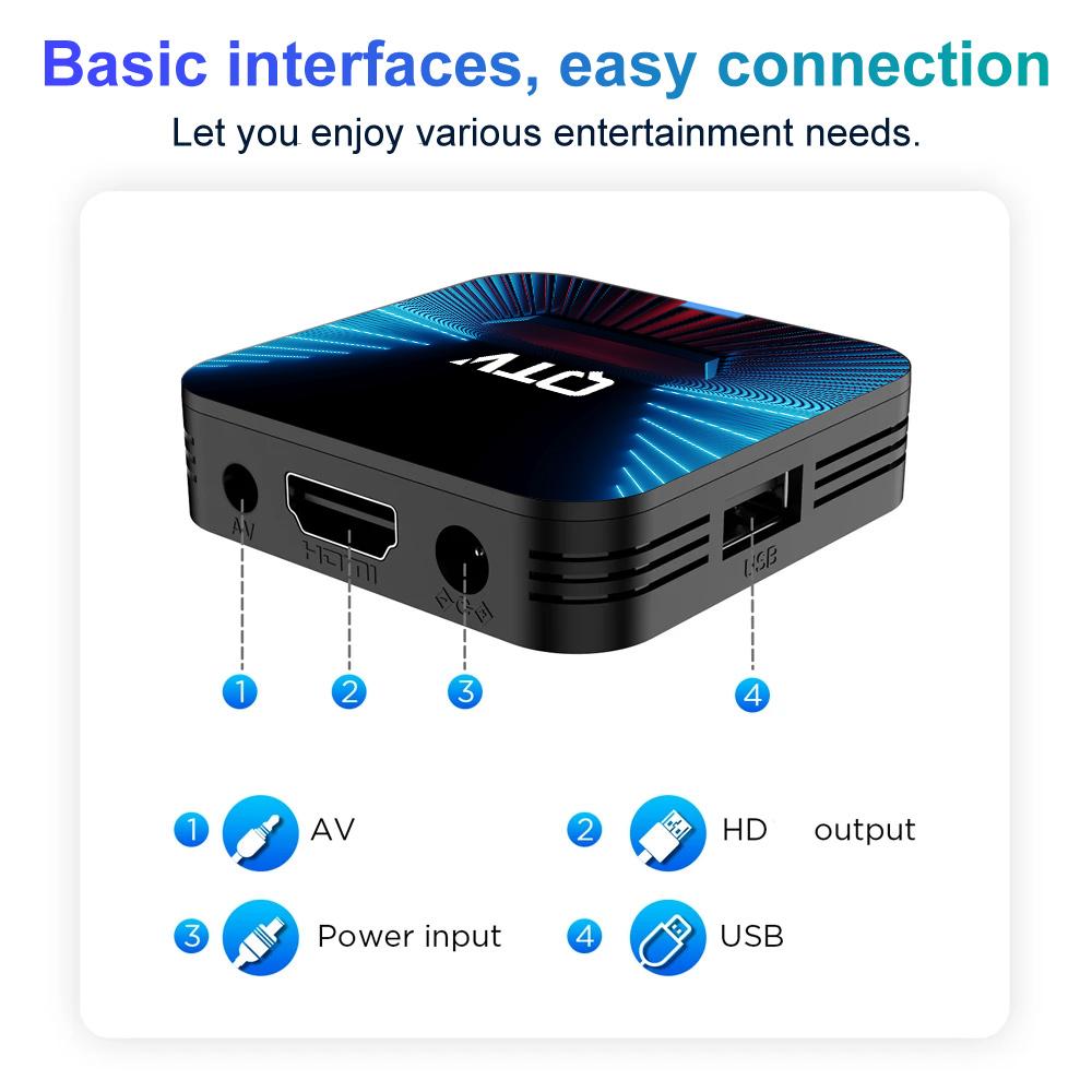 Smart TV Box VONTAR QTV Q1 Android 10 Allwinner H313 Поддержка 4K H.265 2.4G Wifi TV Dongle