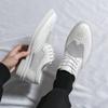 Fashion Derby Leather Men Shoes Summer Breathable White Brogue Lace Up Solid Dress Shoes Business Casual Party Wedding Shoes Men