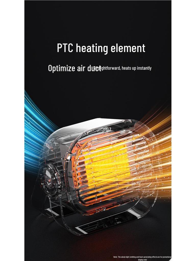 Energy-Saving Silent PTC Desktop Heater Fan for Quick Indoor Room Heating