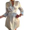 Women's Silk Imitation Pajama Set: Sexy Robe & Bathrobe Dressing Gown