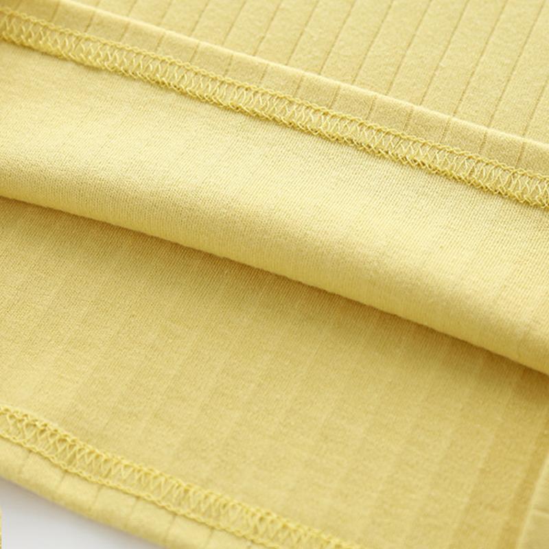 Однотонный комплект нижнего белья для малышей, осенне-зимний хлопковый комплект для новорожденных, одежда для мальчиков и девочек, мягкие хлопковые детские пижамы, домашний комплект