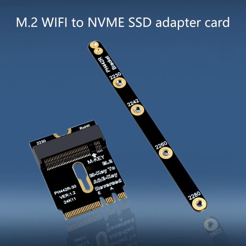 Переходник расширения PCIE4.0 2230 A+E Key NVME с кронштейном, райзер-карта для 2230 2242 2260 2280 материнской платы ноутбука