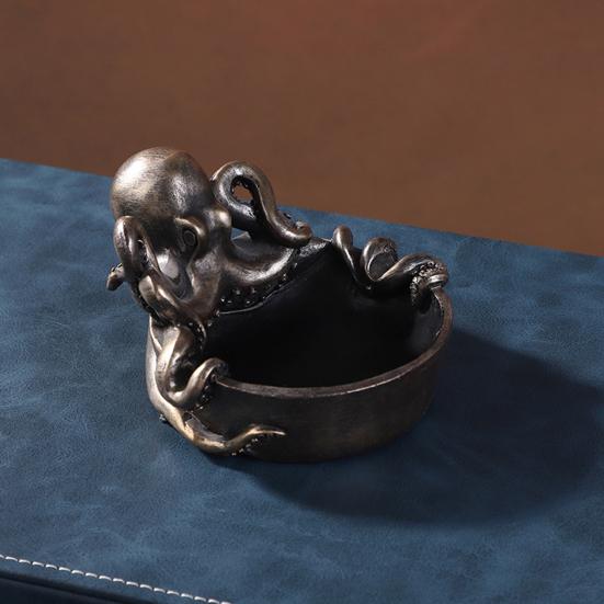 Skeleton Octopus Ashtray Resin Design Ashtray Ashtray Gothic Statue