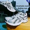 Asics Gel-Sonic Удобные Легкие Стабильные Повседневные Спортивные Кроссовки для Бега Мужские Кроссовки Белый Серебристый 1014A385100