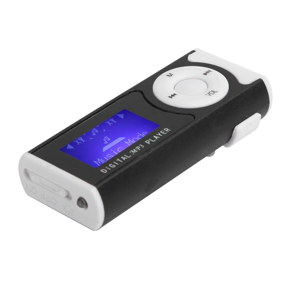 Портативный спортивный MP3-плеер Фонарик Зажим на спинку LCD Экран Музыкальный медиаплеер(Серебряный )