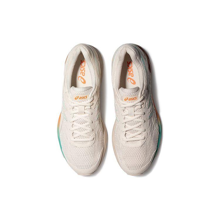 Asics Gel-Flux 4 Удобные Универсальные Тканевые Синтетическая Кожа Низкие Кроссовки для Бега Мужские кроссовки Белый Зеленый 1011A614-110