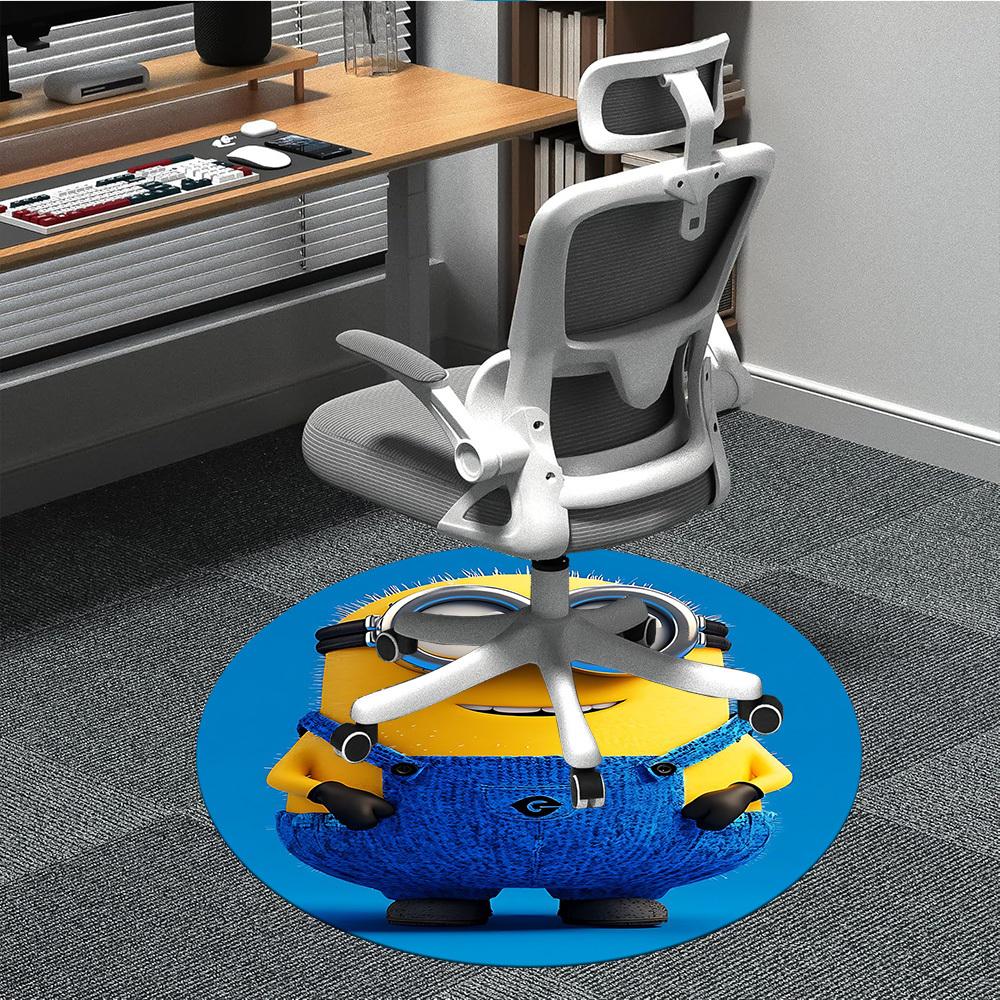 1pcGru Minion Office Round Area Rug, Indoor Mat Suitable For Office,Bedroom Living Room Home Decor, Room Deco a0928139
