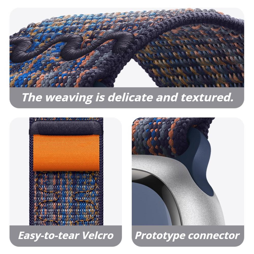 Нейлоновый ремешок-петля для Apple Watch 45 мм 44 мм 46 мм 40 мм 41 мм 38 мм 42 мм Correa Браслет iWatch Серии 11 10 6 Se 7 8 9 Ultra 3 2 49 мм