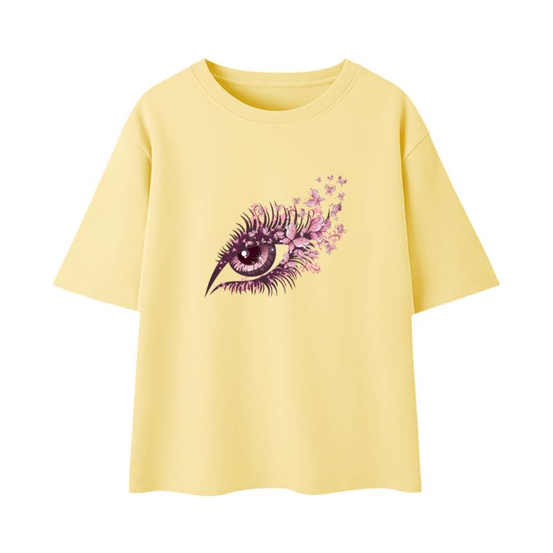 Наклейки с розовыми глазами, термонакладки для футболки, толстовка, термопресс, аппликация на одежду, «сделай сам», железные нашивки