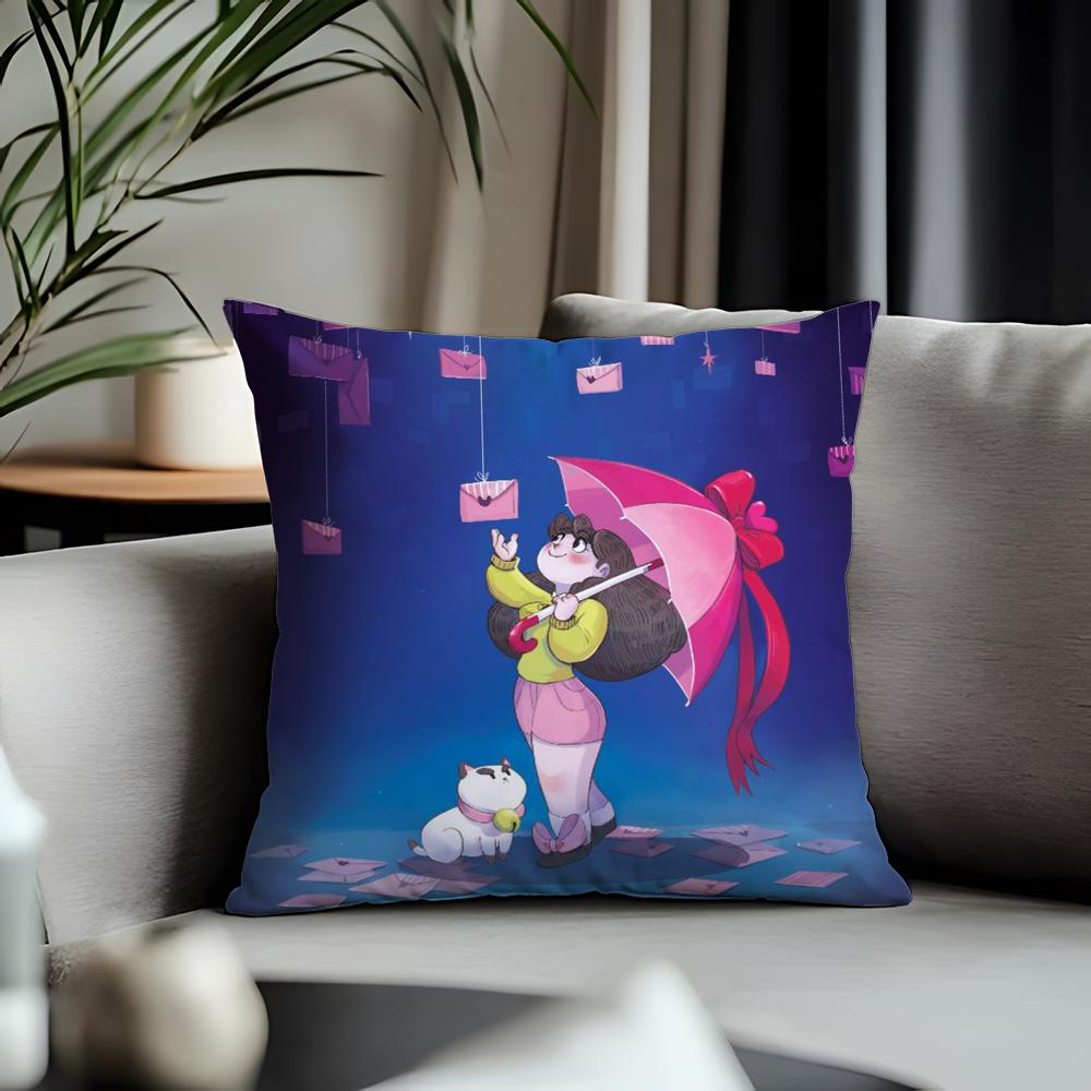 Hot BBbee and Puppycatied Cushion Cover Antidustmite Pillowcase Invisible Zipper Silky Short Plush Sofa Cushion Cover