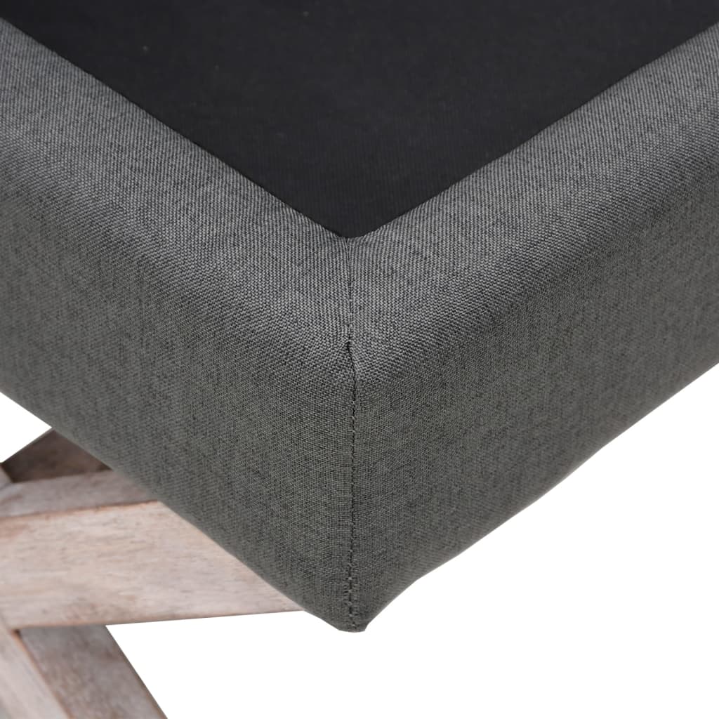 Vidaxl Stołek Ze Schowkiem, Ciemnoszary, 110X45X49 Cm, Tkanina