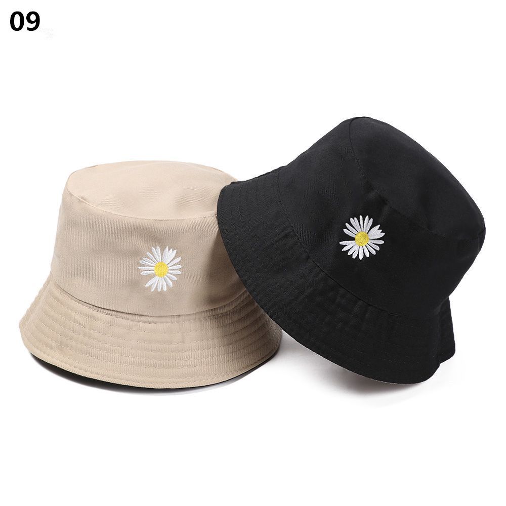 Spring Summer Portable Daisies Foldable Bucket Hat Sun Hat Beach Cap Fisherman Cap