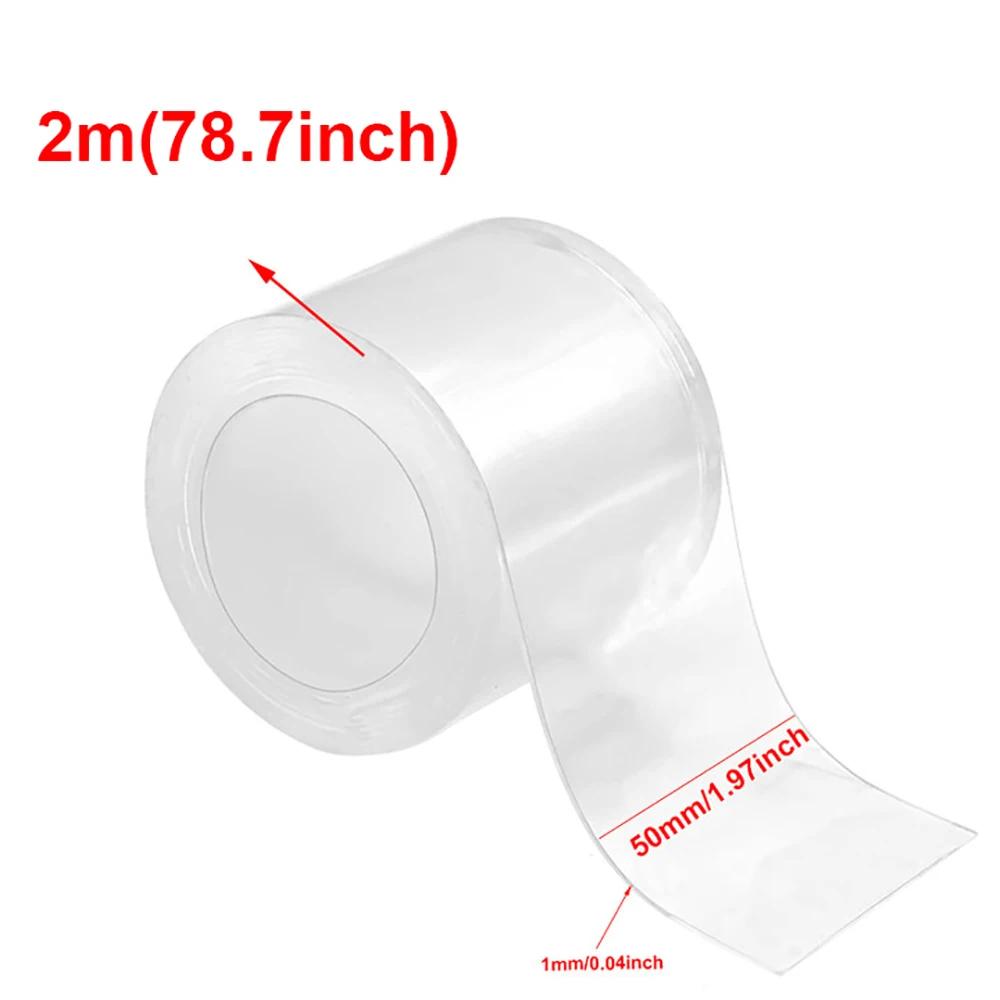 1M10M Двусторонняя клейкая лента Сверхпрочная Двусторонняя лента Прозрачные Моющиеся Полоски Монтажная лента для Декора