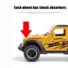 1:32-масштабный Jeeps Wrangler Rubicon 1941, модель игрушечного автомобиля, автомобиль с высокой имитацией, звуком и светом, коллекция внедорожных сплавов, игрушечный автомобиль для детей