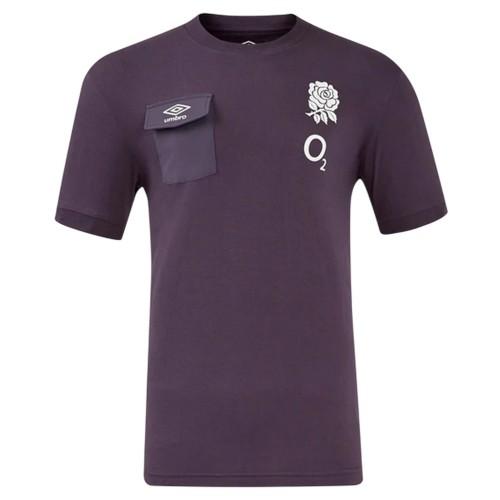 Umbro Mens Presentation 2024 England Rugby Chest Pocket T-Shirt