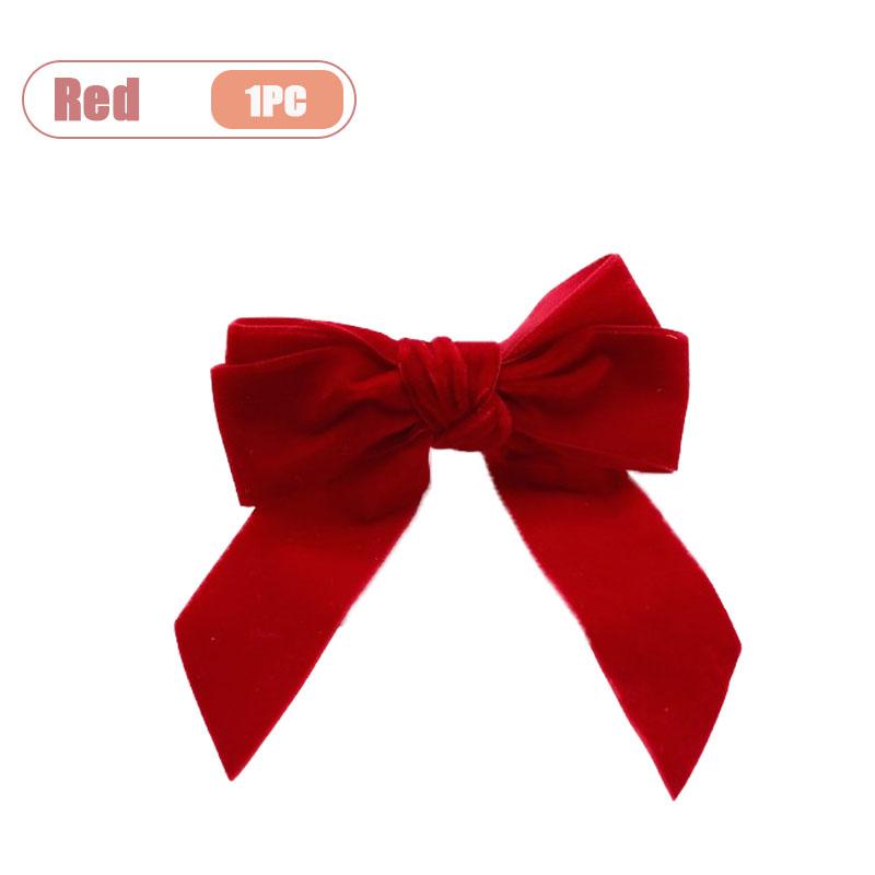 Holiday Christmas Bow Napkin Rings Red and Green Velvet Napkin Holders Festive Table Setting Tissue Rings for New Year