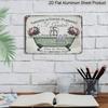 2D Flat Vintage French Bathroom Metal Wall Art - Shabby Chic Decor with Floral Design, Rustic Aluminium Sign for Home, Kitchen & Bathroom, 1765-1830