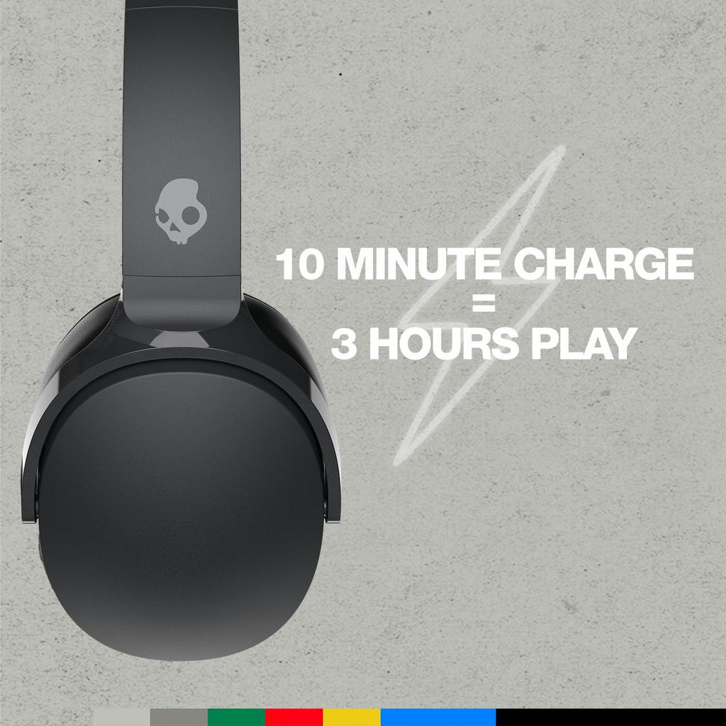 Официальные беспроводные наушники Candy HESH EVO Original [Магазин Skull] [С наклейкой] (ИСТИННЫЙ ЧЕРНЫЙ)