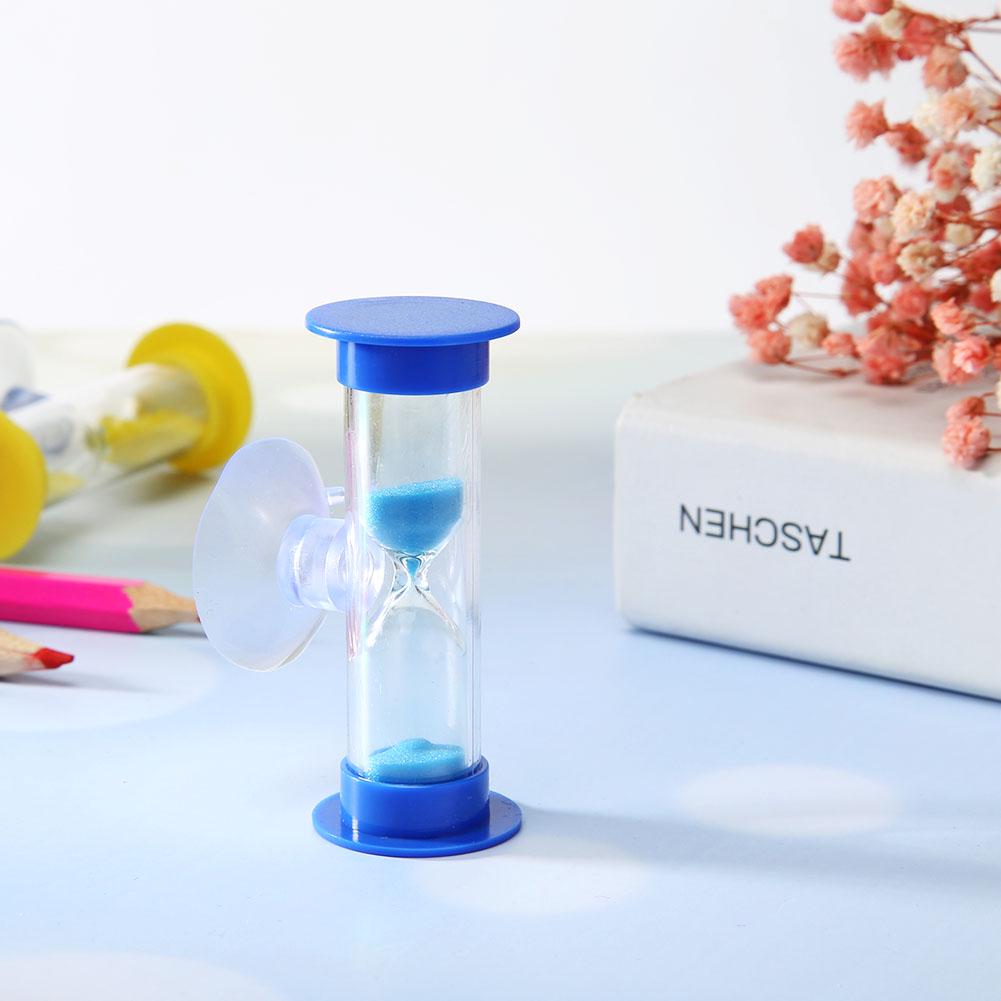 2/3 Minute Creative Hourglass Sandglass Sand Clock With Suction Cup Colorful Hourglasses Plastic for Tooth Brushing Timer Child