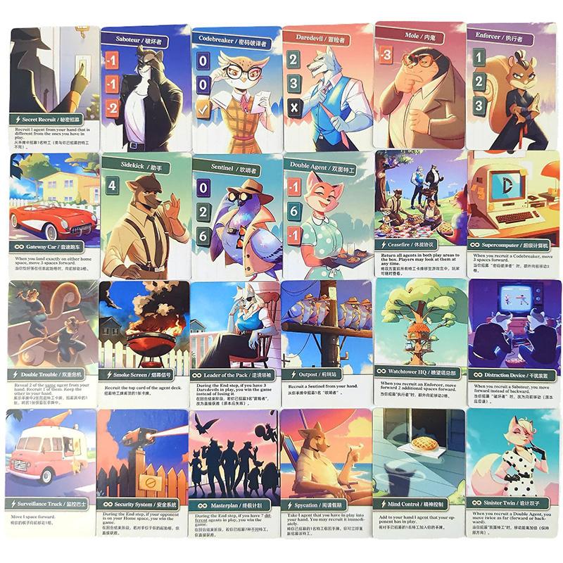 Agent Avenue Настольная игра Скрытие личности Рассуждение Карточная игра для пар Друзей Досуг Сбор 2 игрока Противостояние Стратегия