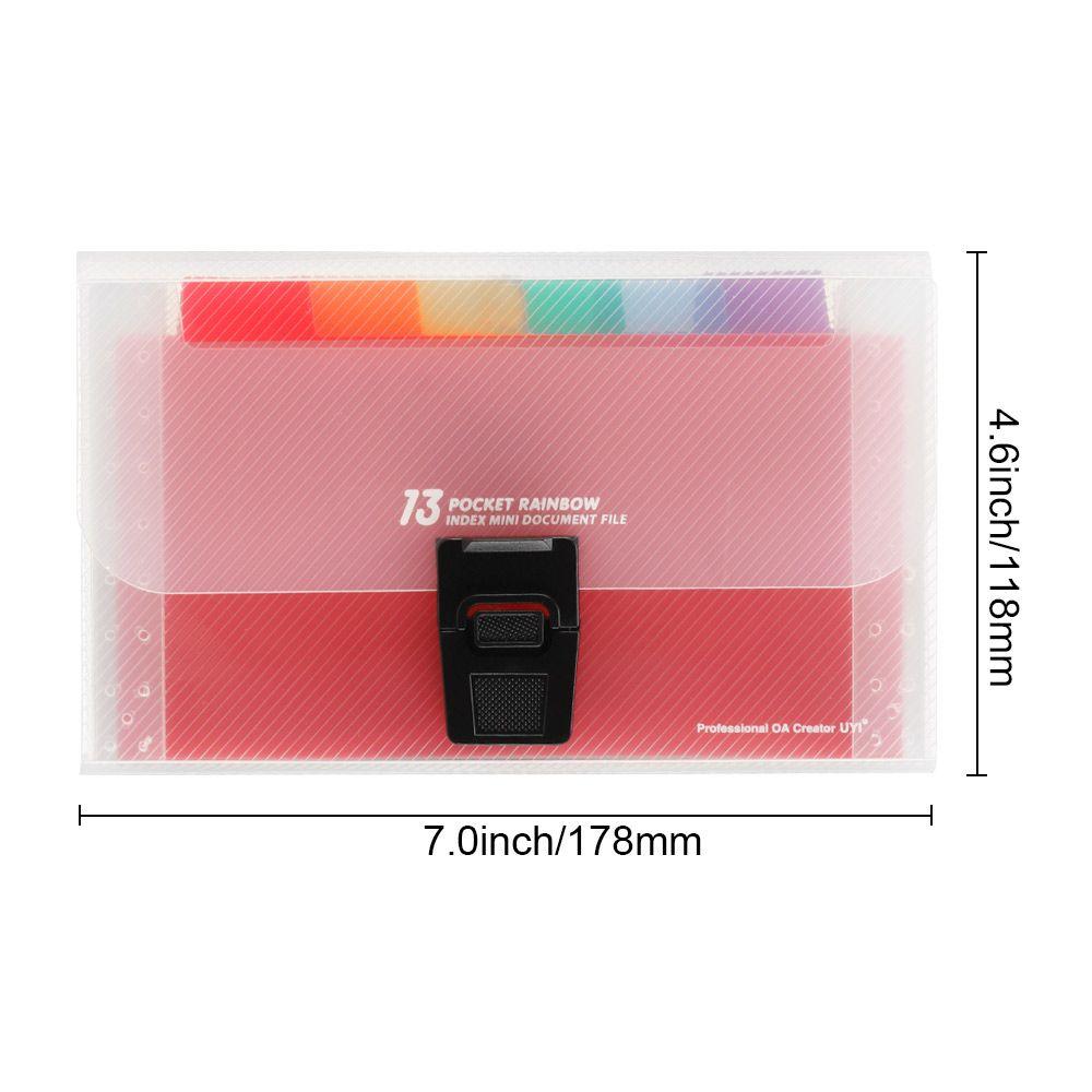 Office Supplies File Case Plastic File Folder Document Bag 13 Pockets Paper Organizer