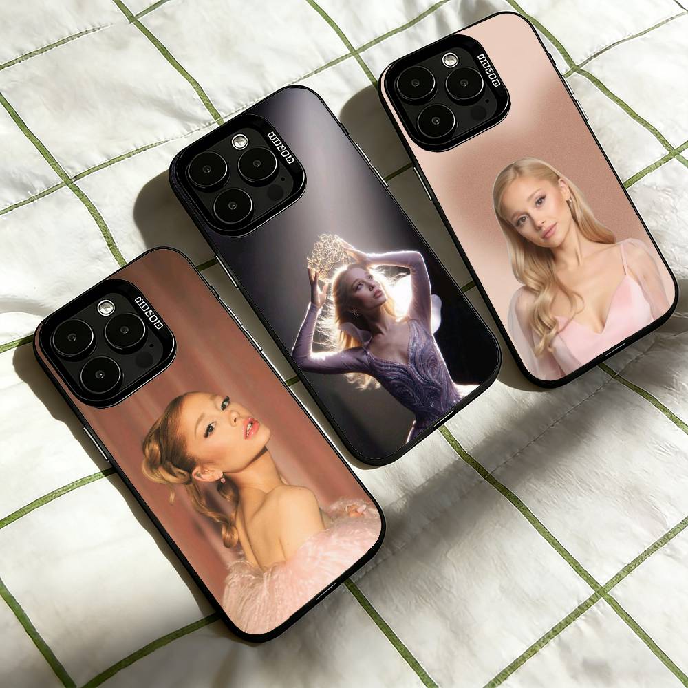 Чехол для телефона Ariana G-Grande Певица Для iPhone 17,16,15,14,13,12,11 Plus,Pro Max,XS,Красочный Серебряный Чехол для телефона Funda Cover