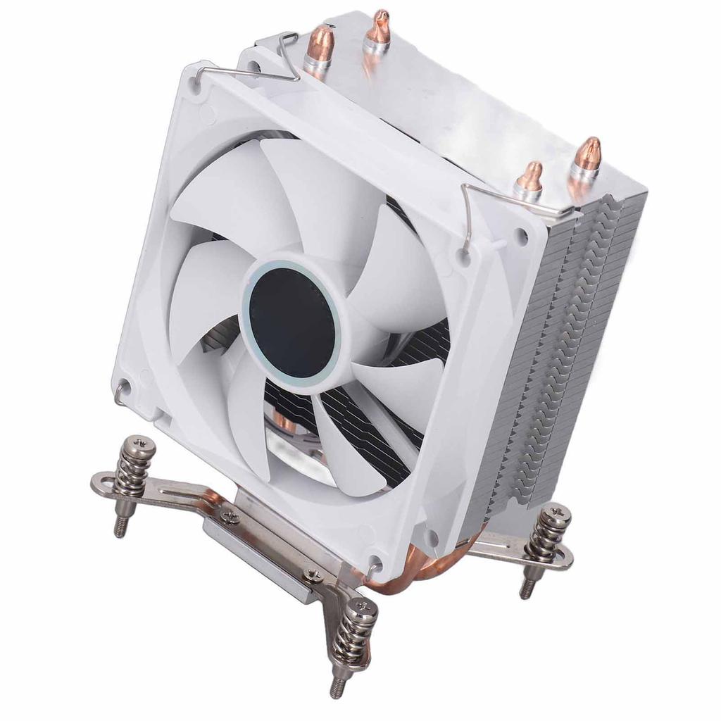 Вентилятор охлаждения ЦП 3,54 дюйма 2 тепловые трубки 3-контактный 12 В постоянного тока 2000 об/мин Гидравлический подшипник Воздушный кулер ЦП с задней пластиной для Intel 775