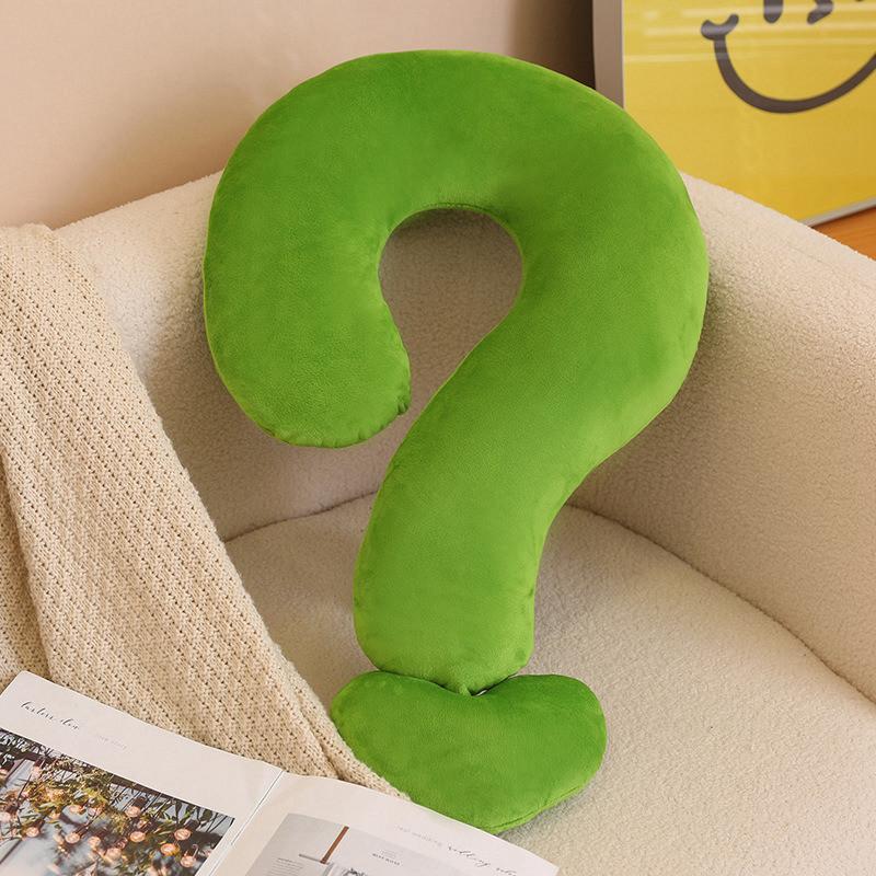 Neck Question Mark Pillow Plush Toy Cartoon Stuffed Doll Cute Decorative Cushion