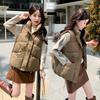 Свободный новый жилет с хлопковой подкладкой, модная верхняя одежда, универсальная корейская версия, иностранный стиль, 2024, новый темпераментный жилет, куртка