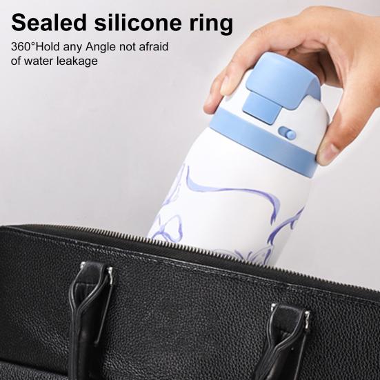 Вакуумный стакан из нержавеющей стали с зажимом для трубочки, с двойной изоляцией, для горячих и холодных напитков