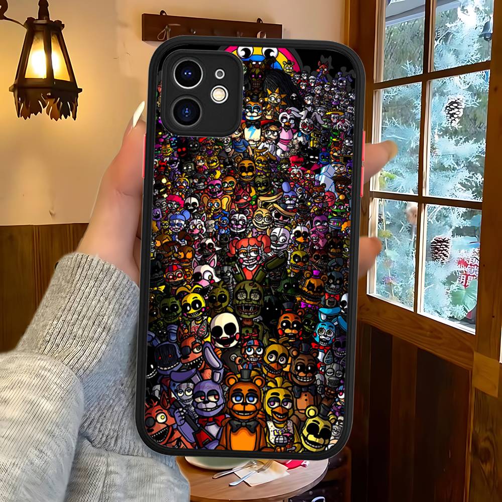 Game F-Five N-Nights At F-FreddyS For IPhone 15 16 Pro Max 11 12 13 14 XS XR X Plus 16E Matte Translucent Phone Cover