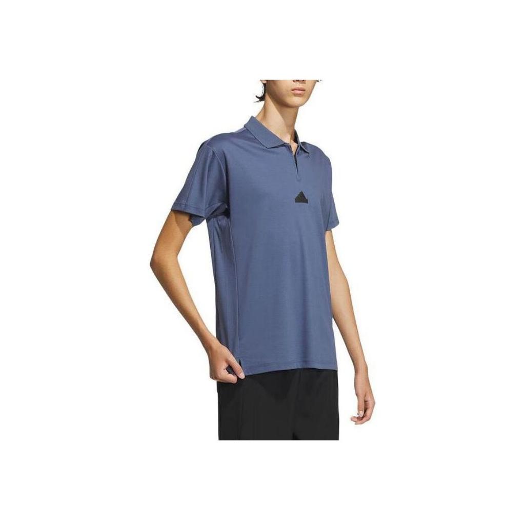 Adidas Повседневная рубашка поло с логотипом Sports Training, мужские топы, темно-синие IT3935